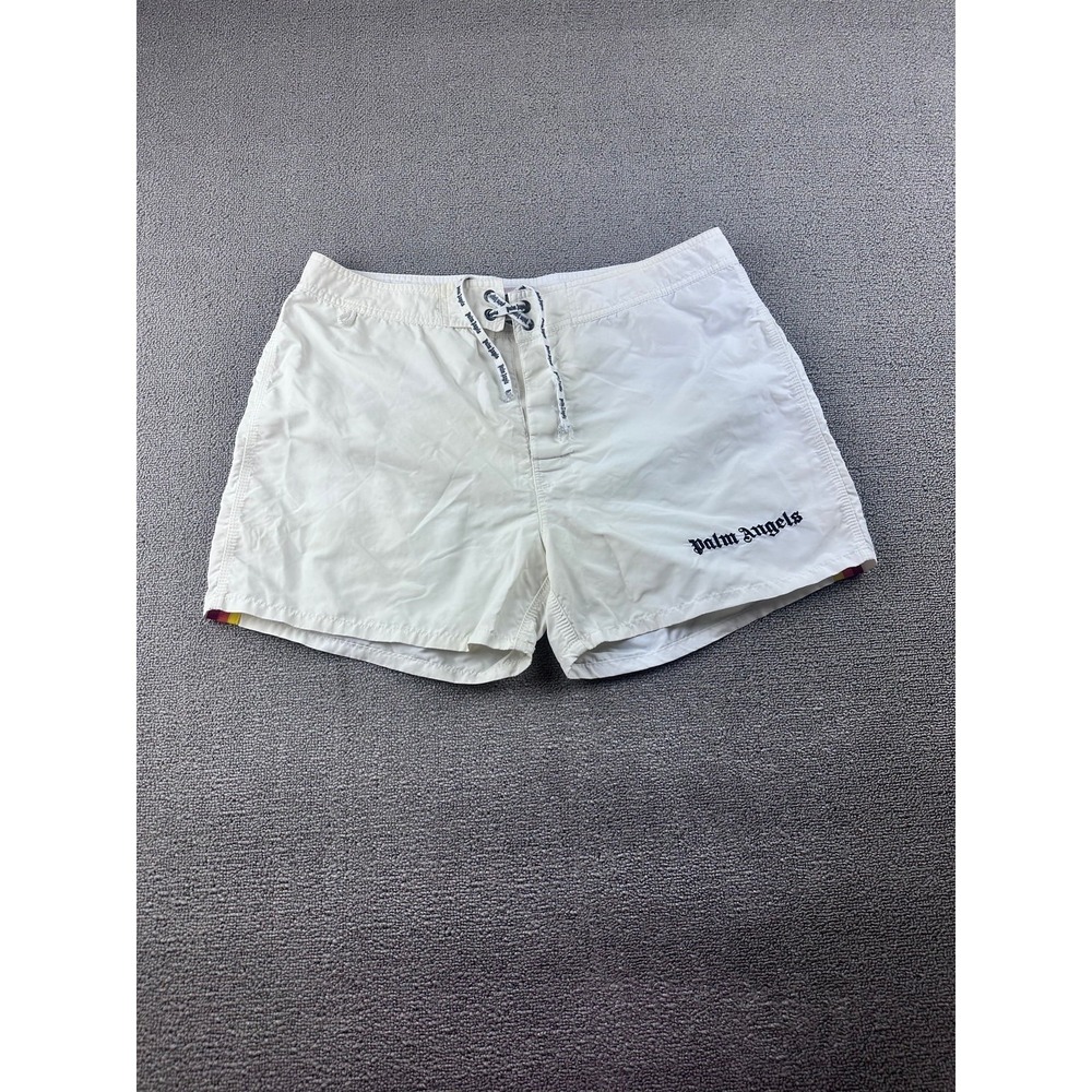 Palm Angels x Sundek Swim Shorts Men 36 Multi Color Striped Rainbow Beach Summer